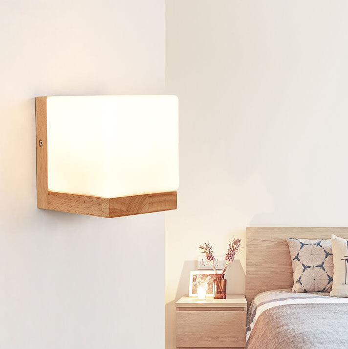 Green Glass Cube Table Lamp - Cofik