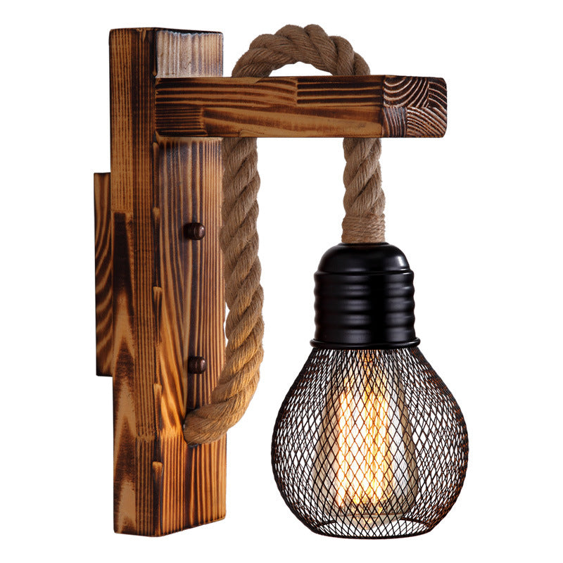 Rustic Chain Metal Wall Lamp