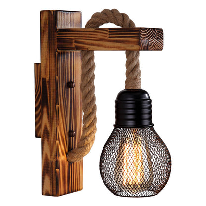 Rustic Chain Metal Wall Lamp