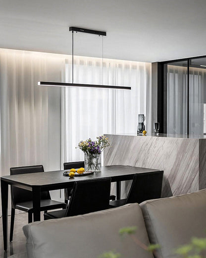 Sleek Metal Kitchen Island LED Pendant Light