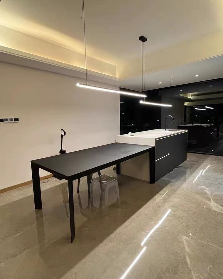 Sleek Metal Kitchen Island LED Pendant Light