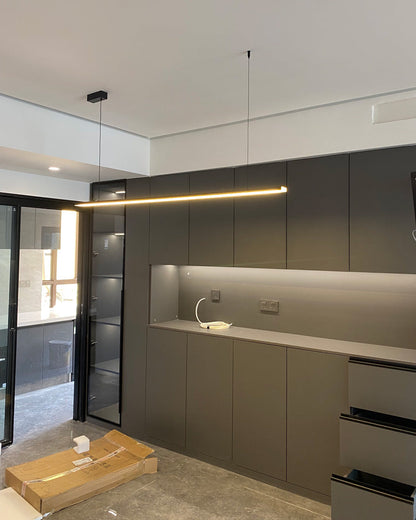 Sleek Metal Kitchen Island LED Pendant Light