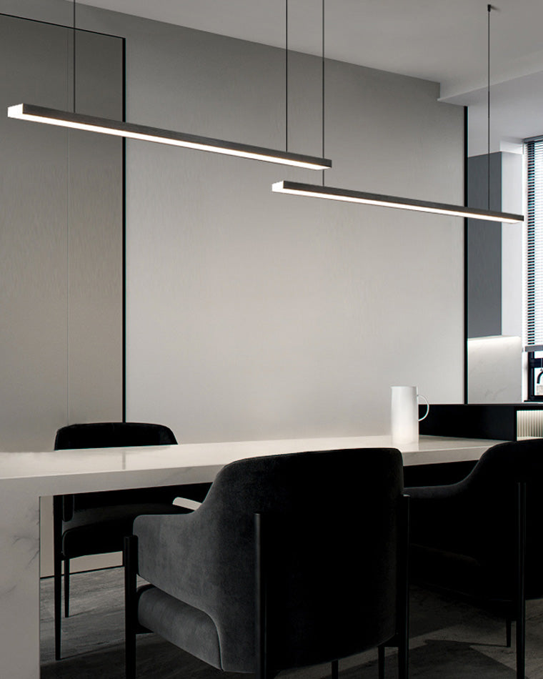Sleek Metal Kitchen Island LED Pendant Light