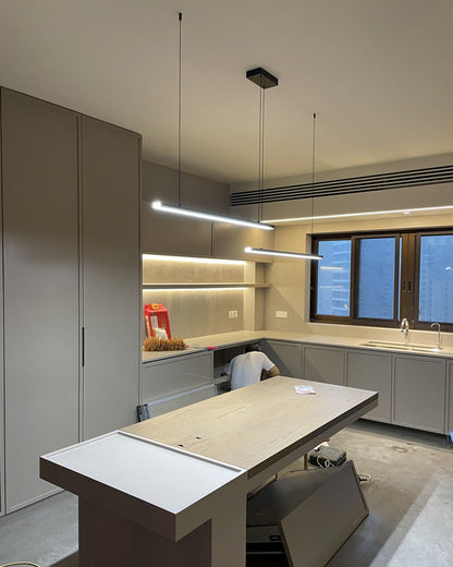 Sleek Metal Kitchen Island LED Pendant Light