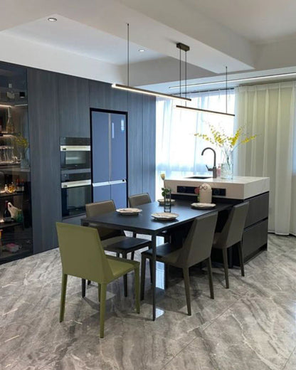 Sleek Metal Kitchen Island LED Pendant Light