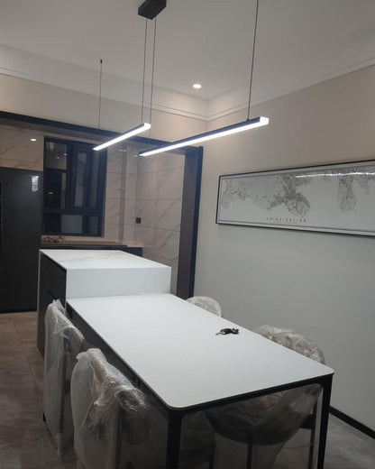 Sleek Metal Kitchen Island LED Pendant Light