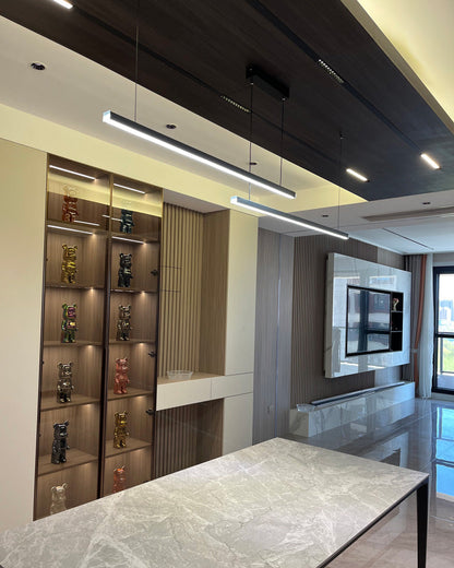 Sleek Metal Kitchen Island LED Pendant Light