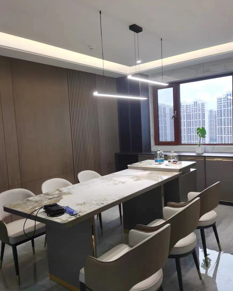 Sleek Metal Kitchen Island LED Pendant Light