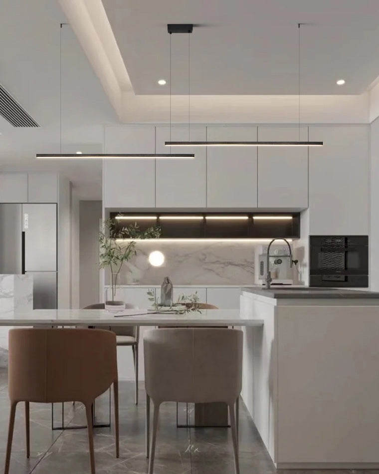 Sleek Metal Kitchen Island LED Pendant Light