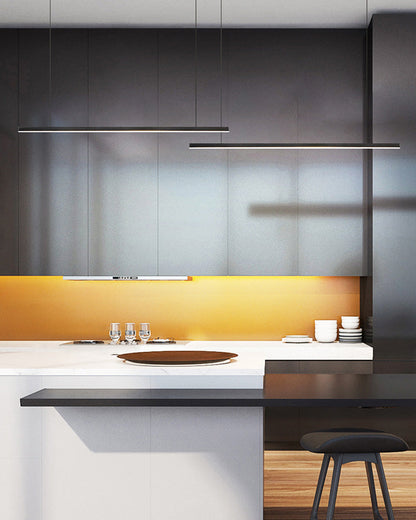Sleek Metal Kitchen Island LED Pendant Light