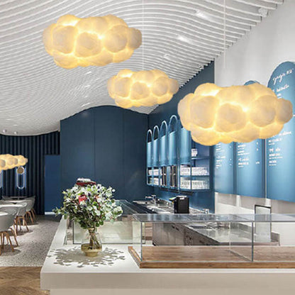 Sleek White Adjustable Hanging Ceiling Lamp