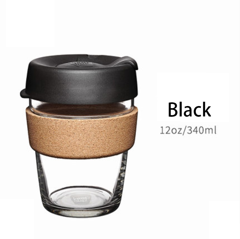 Eco Friendly Travel Glass Coffee Mug With Lid