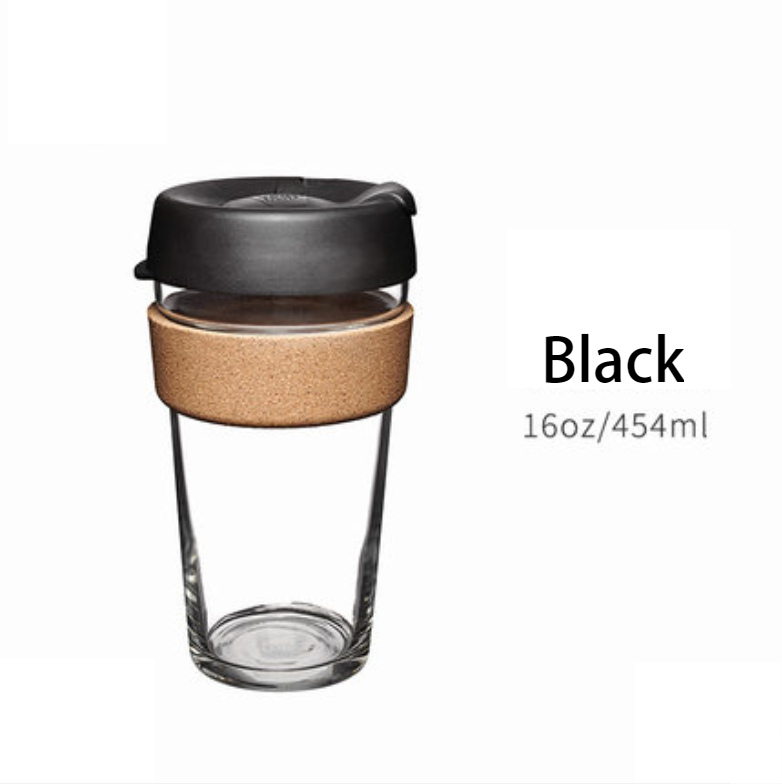 Eco Friendly Travel Glass Coffee Mug With Lid
