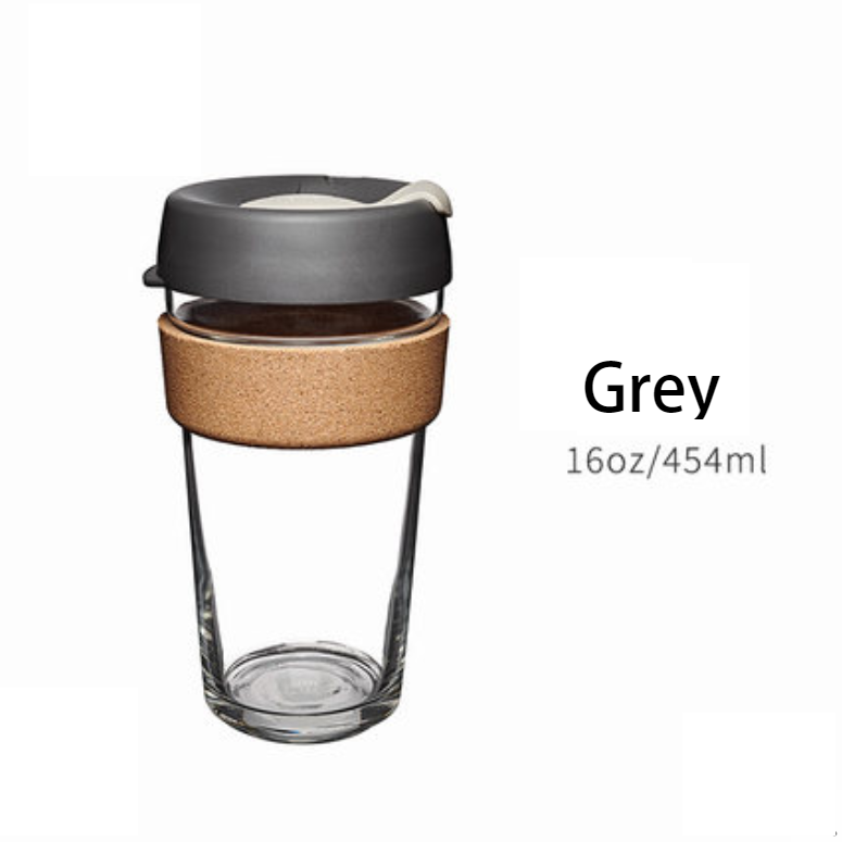 Eco Friendly Travel Glass Coffee Mug With Lid