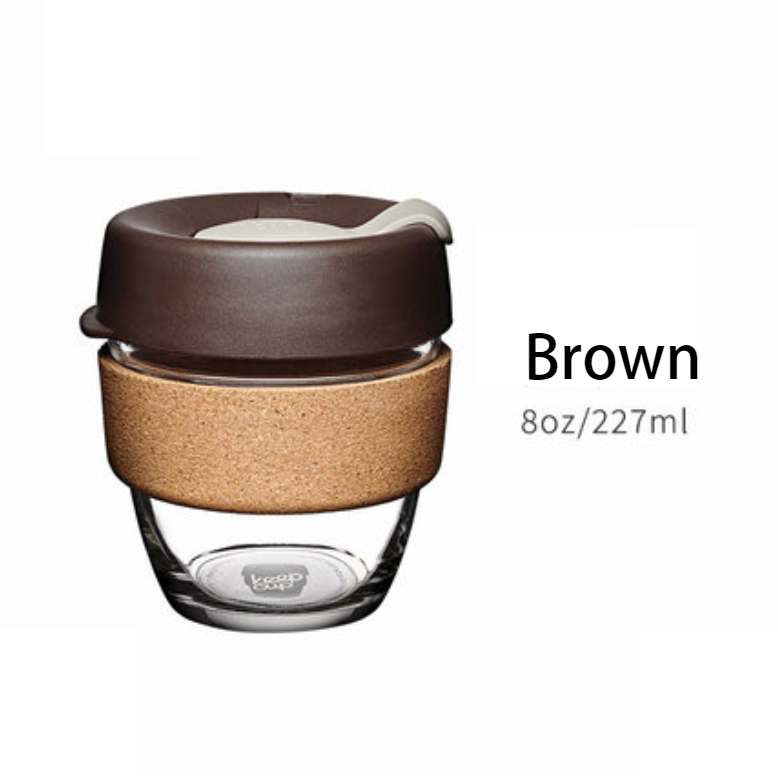 Eco Friendly Travel Glass Coffee Mug With Lid