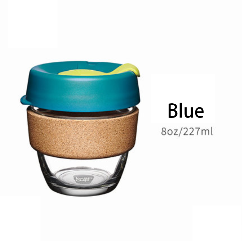 Eco Friendly Travel Glass Coffee Mug With Lid