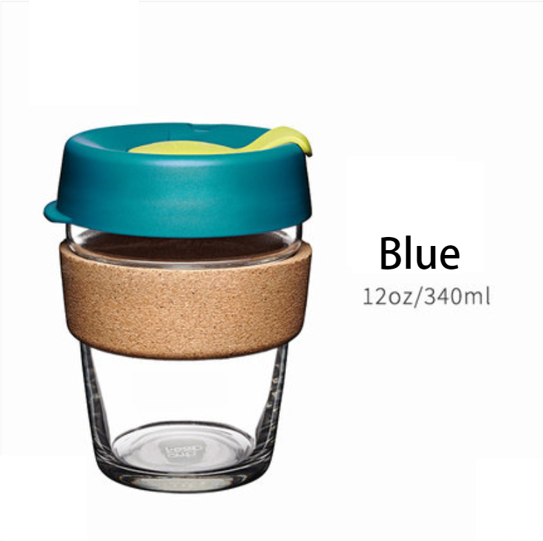 Eco Friendly Travel Glass Coffee Mug With Lid