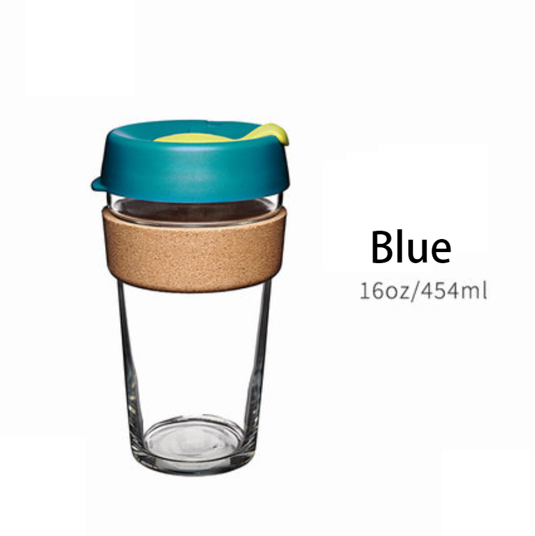 Eco Friendly Travel Glass Coffee Mug With Lid
