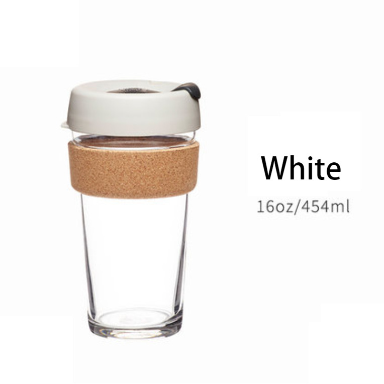 Eco Friendly Travel Glass Coffee Mug With Lid