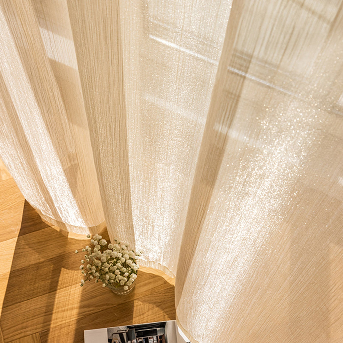 Sheer White Drapes for Living Room