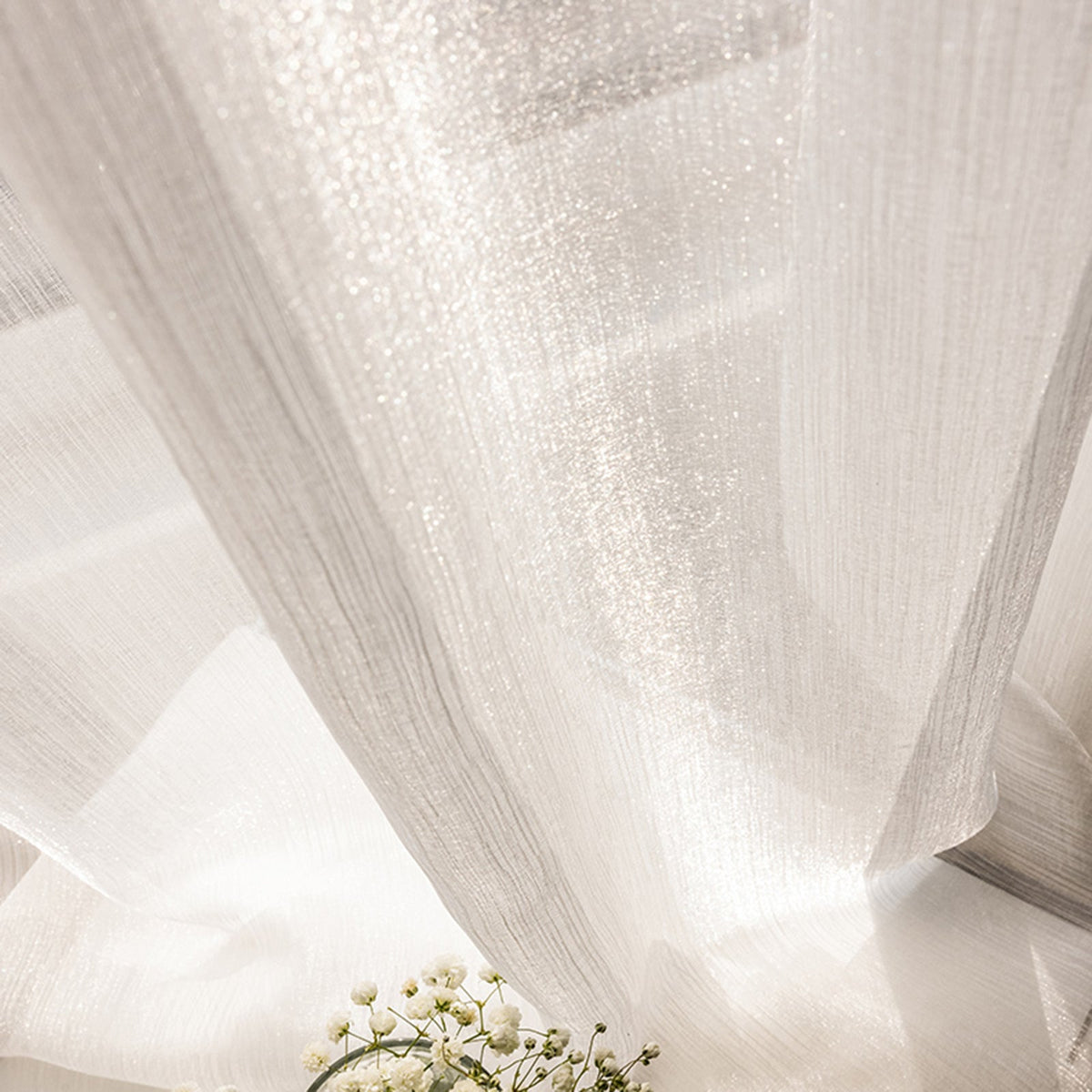Sheer White Drapes for Living Room