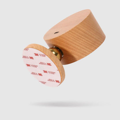 Compact Wooden Plug in LED Wall Lamp