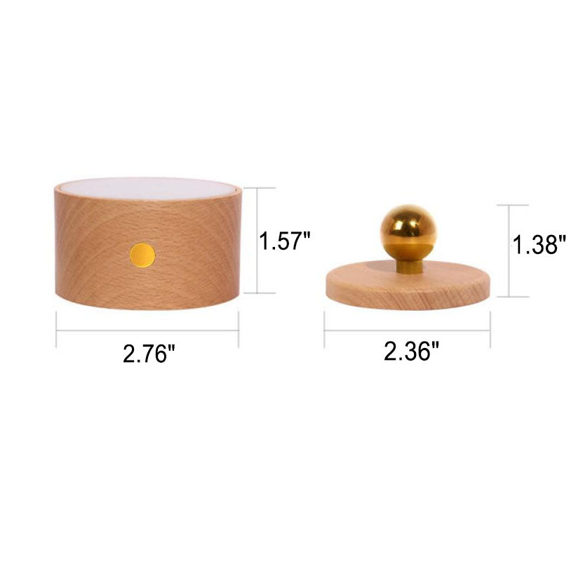 Compact Wooden Plug in LED Wall Lamp