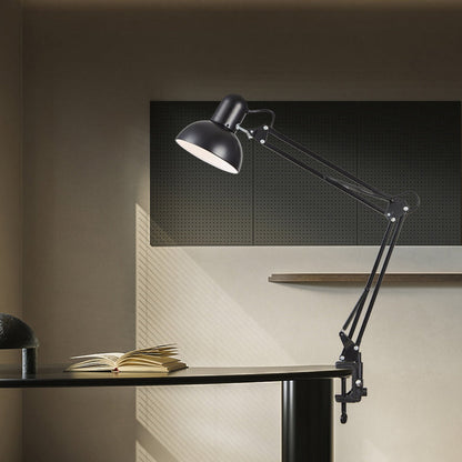 Slim Adjustable Desk Lamp with Clip for Bedroom