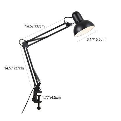 Slim Adjustable Desk Lamp with Clip for Bedroom