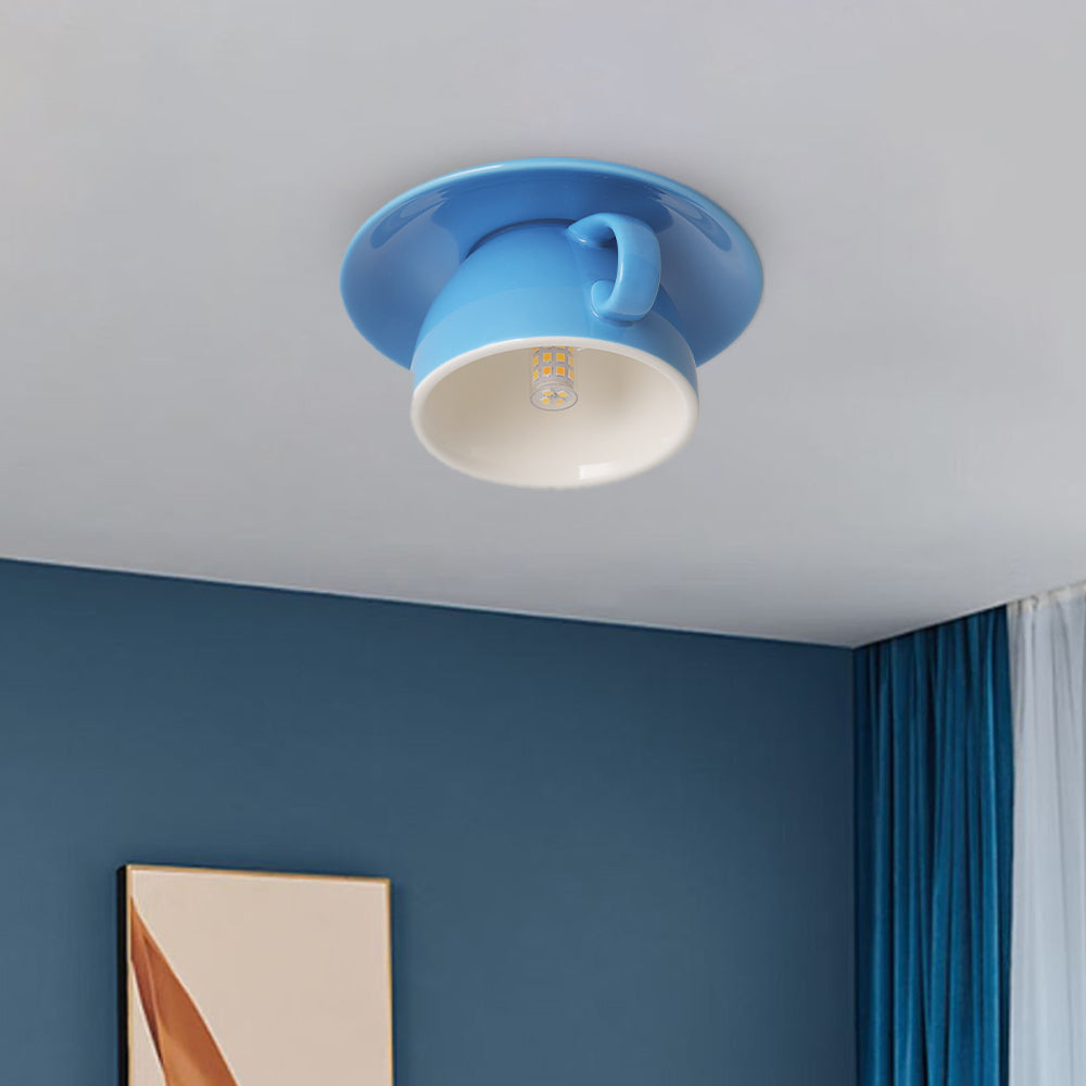 Unique Coffee Cup Shaped LED Ceiling Light Fixture