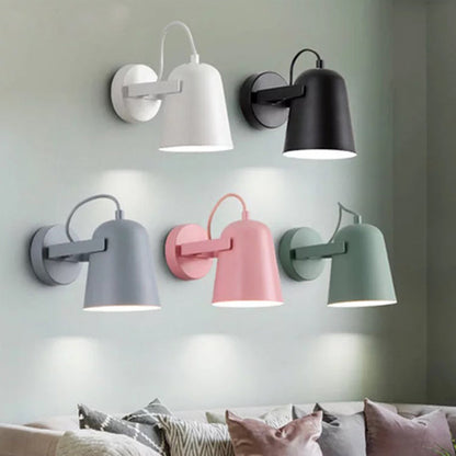 Simple Metal 1-Light Wall Lamp with Adjustable Arm