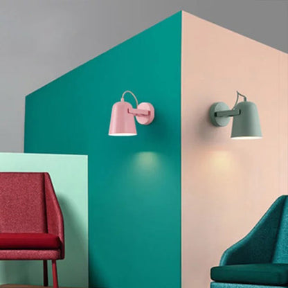 Simple Metal 1-Light Wall Lamp with Adjustable Arm