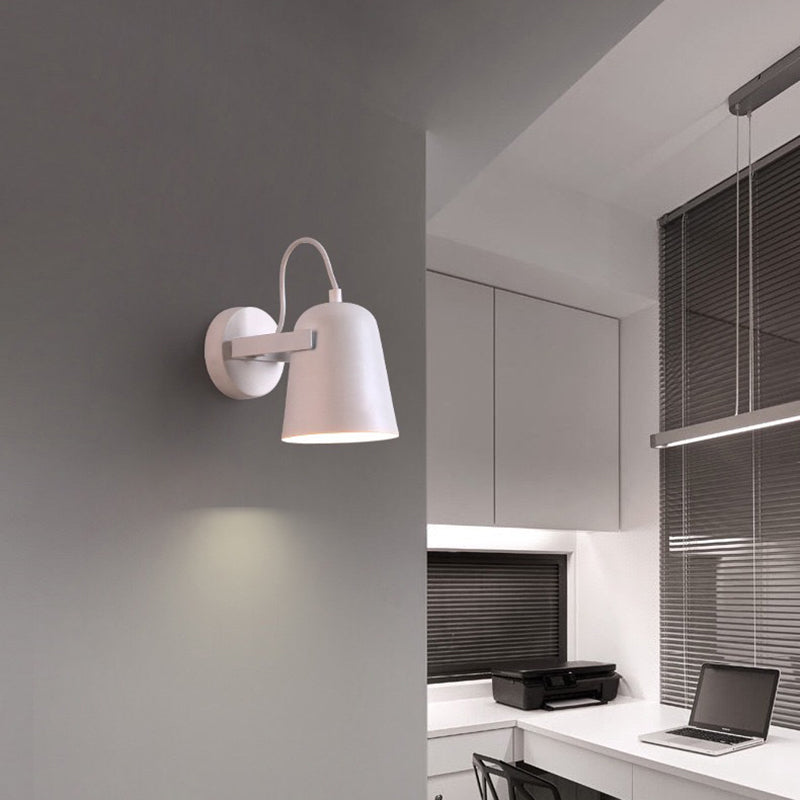 Simple Metal 1-Light Wall Lamp with Adjustable Arm