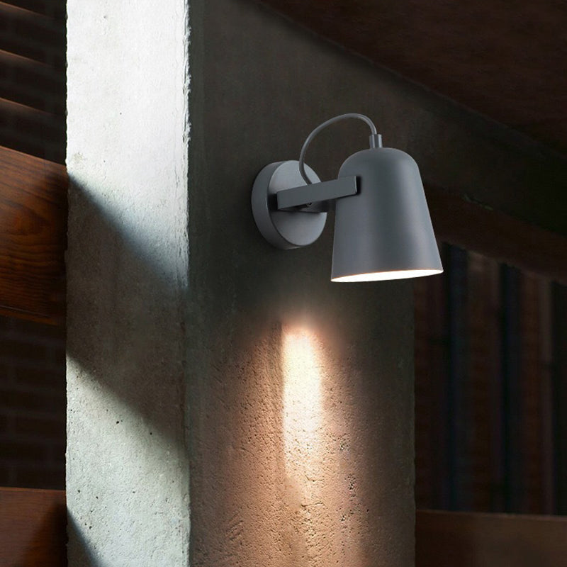 Simple Metal 1-Light Wall Lamp with Adjustable Arm