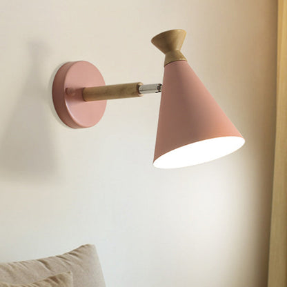 Rustic Wooden Wall Light Modern 1 Bulb Lamp - Cofik