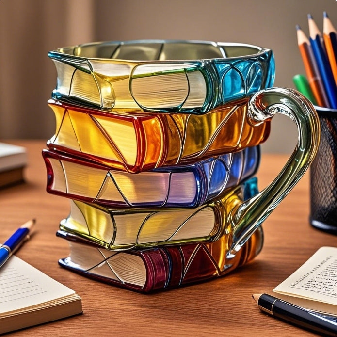 Colorful Novelty Book Shaped Coffee Mug
