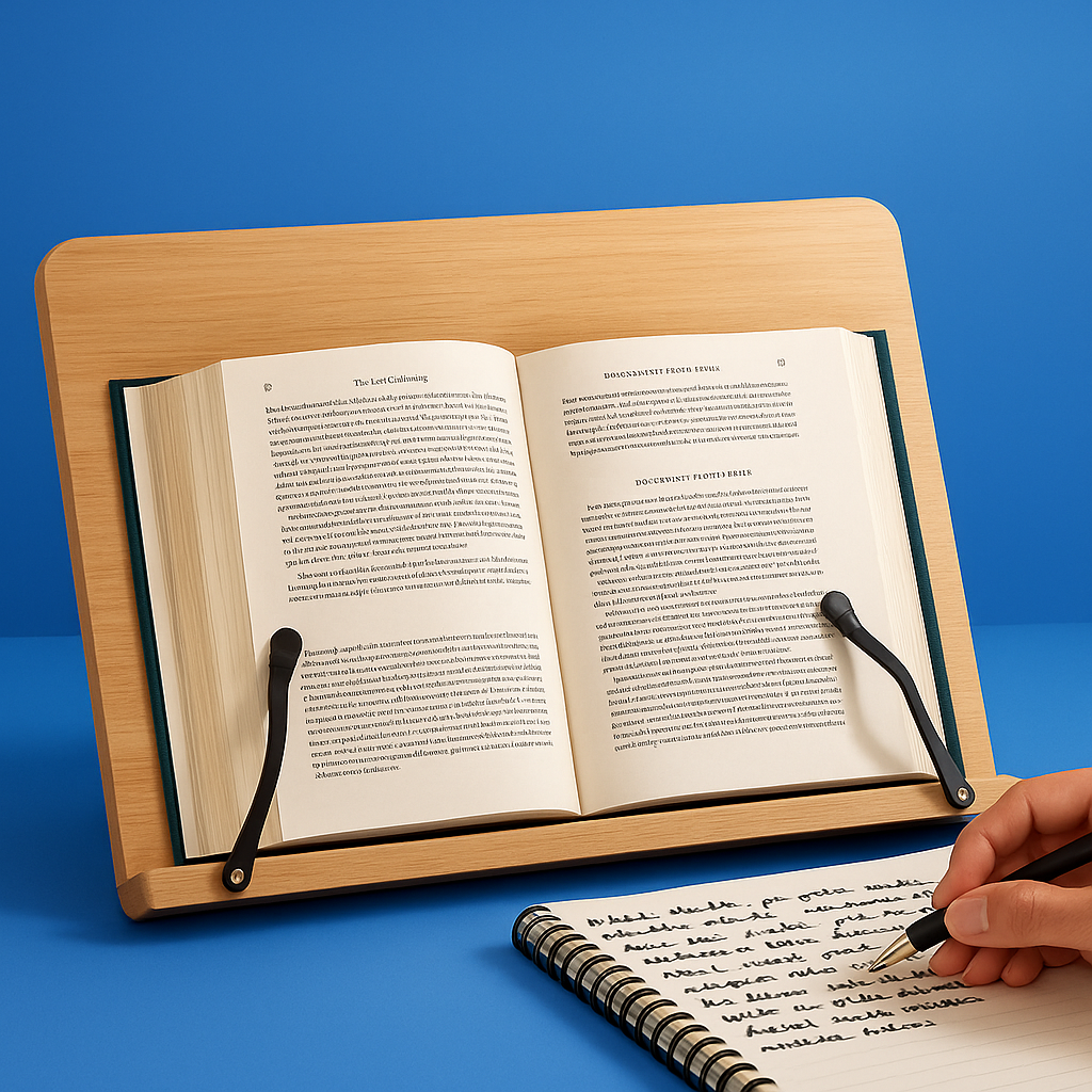 Compact Wooden Book Stand for Tablets and Cookbooks - Cofik