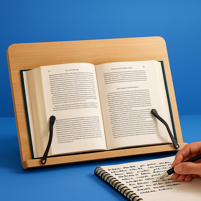 Compact Wooden Book Stand for Tablets and Cookbooks - Cofik