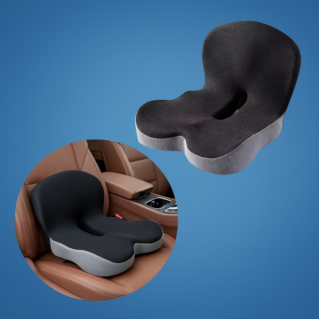 Contoured Back Support Cushion for Office Chair Use - Cofik