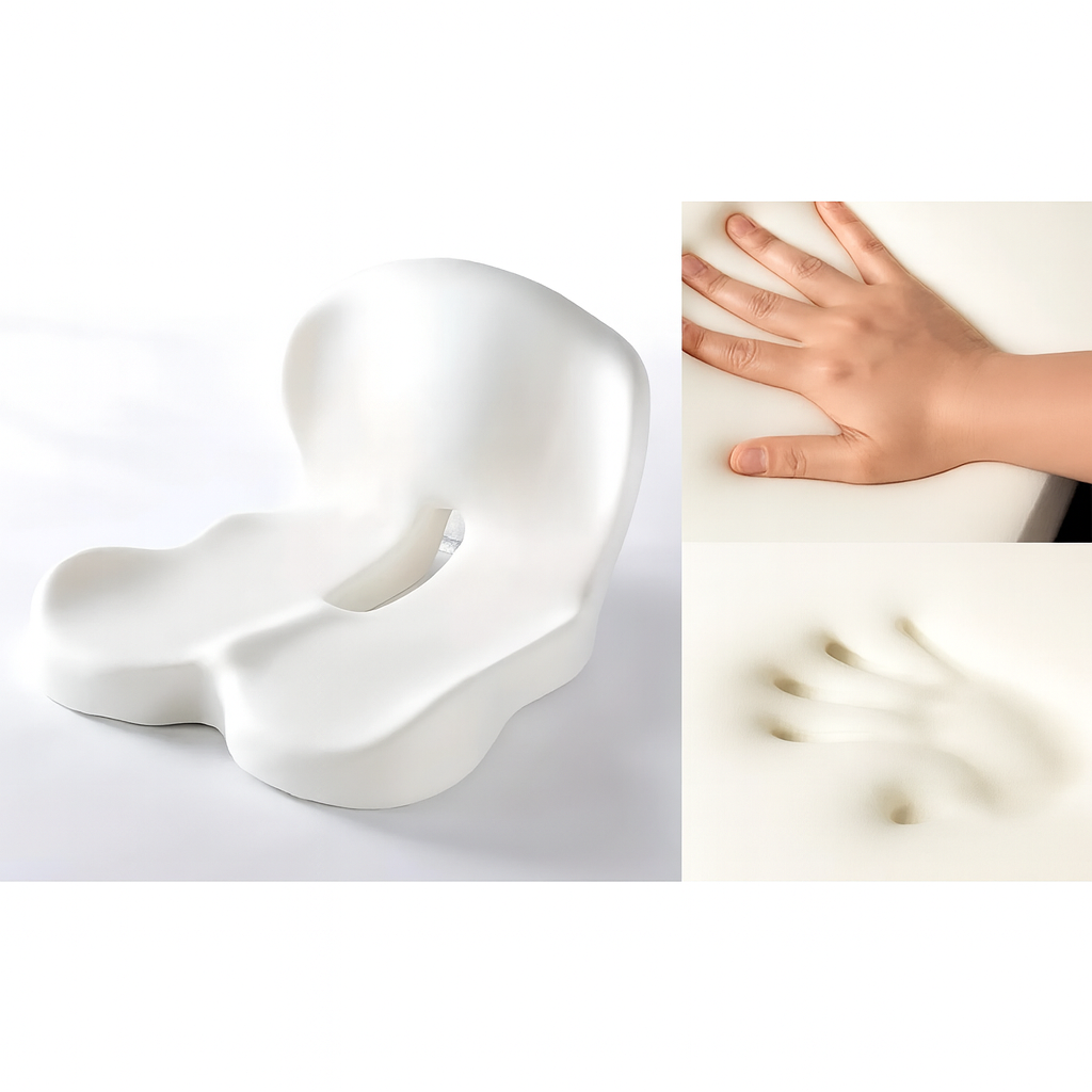Contoured Back Support Cushion for Office Chair Use