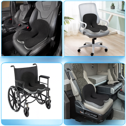 Contoured Back Support Cushion for Office Chair Use