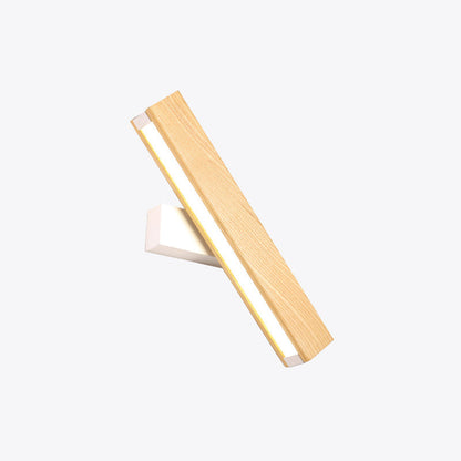 Simple Wooden LED Bedroom Wall Lamp