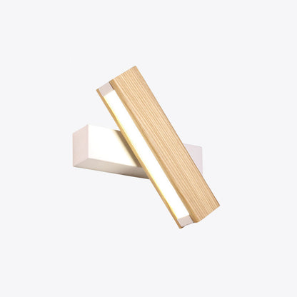 Simple Wooden LED Bedroom Wall Lamp