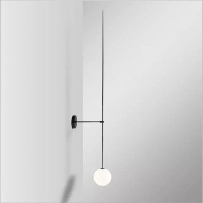 Simple Glass Wall Sconce Lamp with Adjustable Arm
