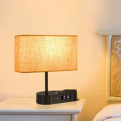 Smart Alarm Clock with USB Charger and Desk Lamp - Cofik