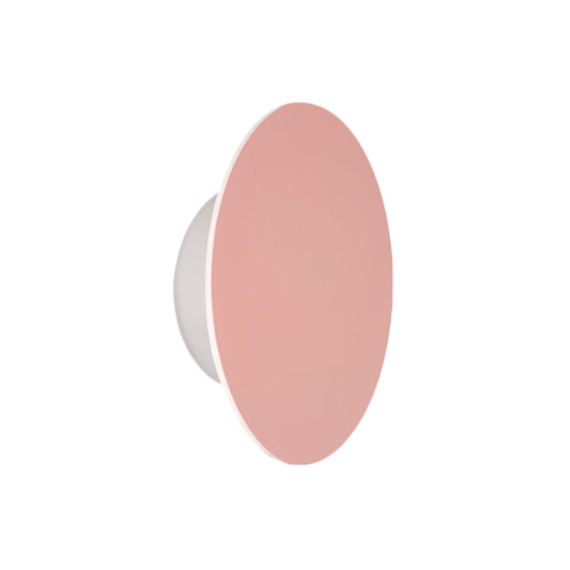 Round Metal Wall Lamp Soft Pastel Shade