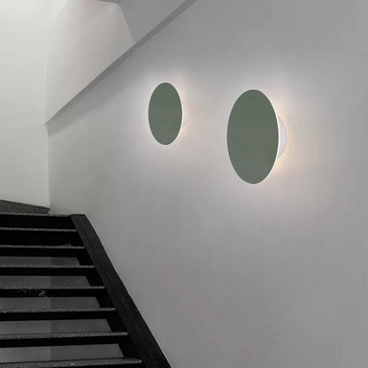 Round Metal Wall Lamp Soft Pastel Shade