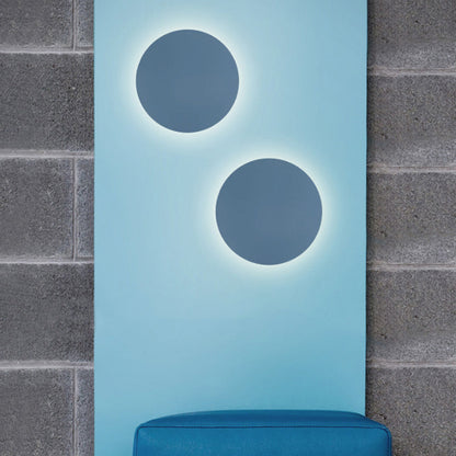 Round Metal Wall Lamp Soft Pastel Shade