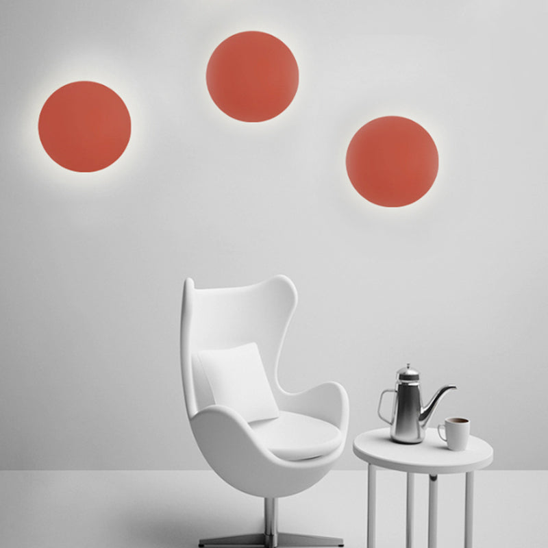 Round Metal Wall Lamp Soft Pastel Shade