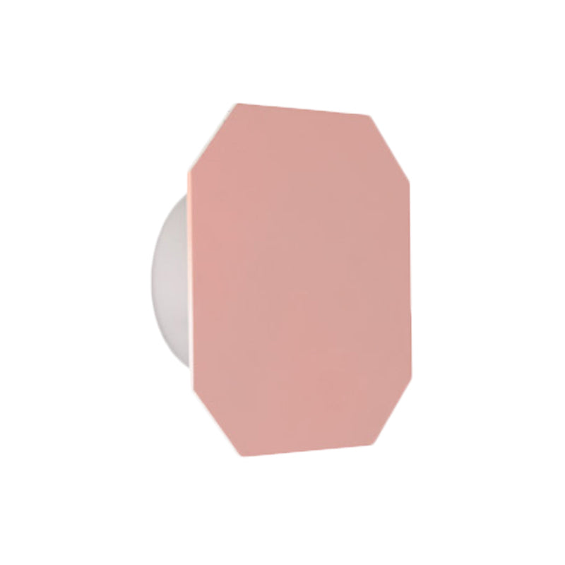 Round Metal Wall Lamp Soft Pastel Shade